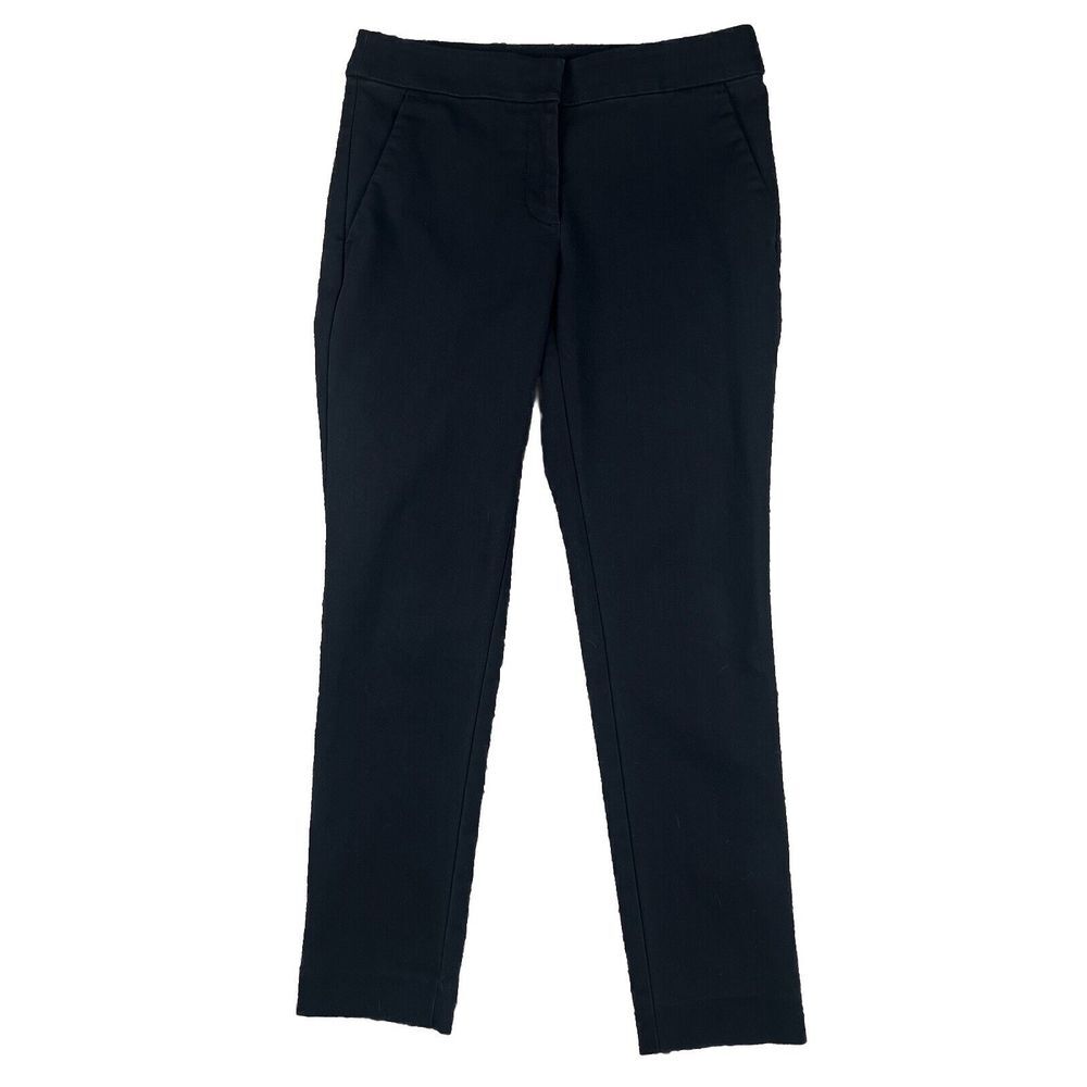 LOFT High Waist Julie Ankle Skinny Pants Slacks Work Office Black Women's Size 0